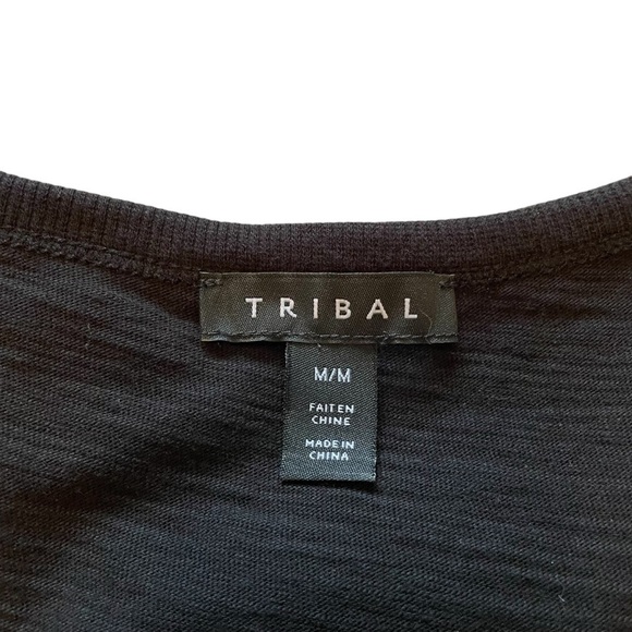 Tribal Black Sleeveless Tank Dress with Lace Overlay-Front only-Size Medium - Picture 9 of 12